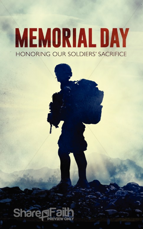 Memorial Day Bulletin Cover For Memorial Day Service | Secular Holiday