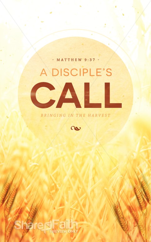 A Disciples Call Religious Bulletin | Harvest Fall Church Bulletin Covers