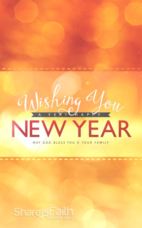 Wishing a Happy New Year Ministry Bulletin | Secular Holiday Bulletin Covers