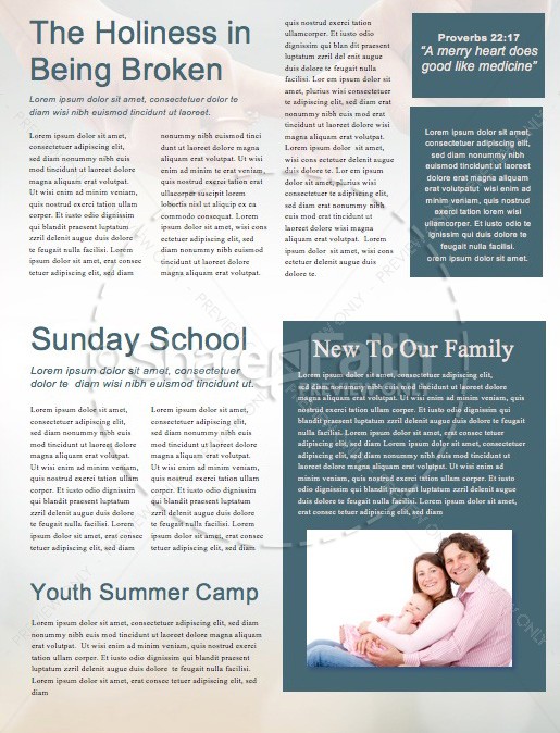 Ministry Newsletters Templates