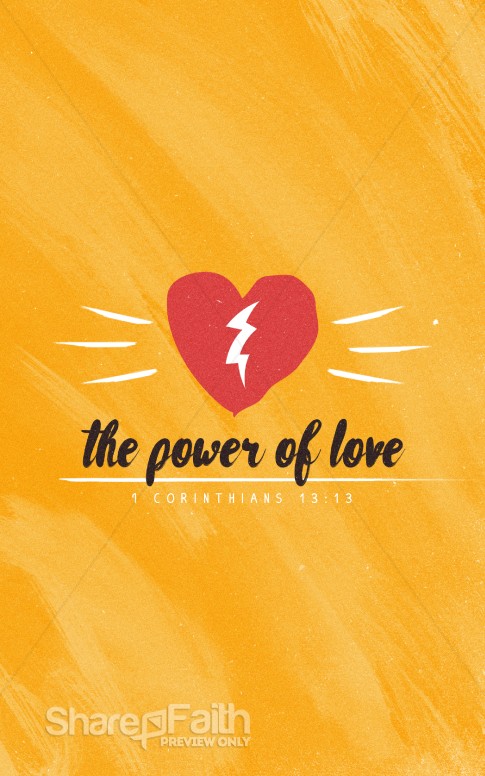 The Power of Love Valentine's Day Church Bulletin | Love Bulletin Covers