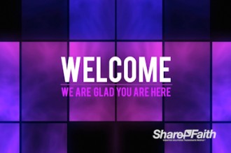 Neon Square Abstract Welcome Video Background 