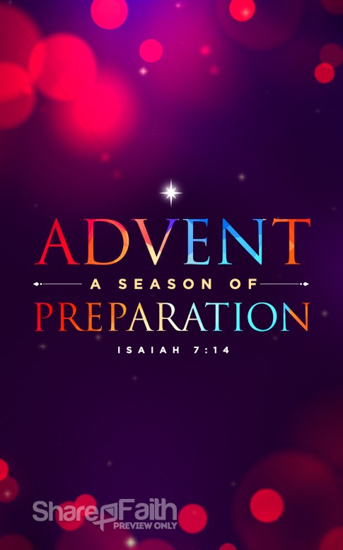 Advent A Season of Preparation Church Bulletin | Christmas Bulletins