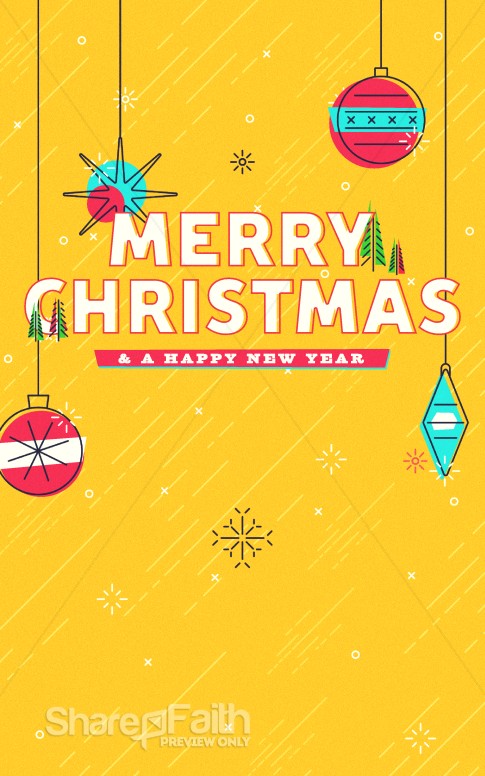Merry Christmas Ornaments Church Bulletin | Christmas Bulletins