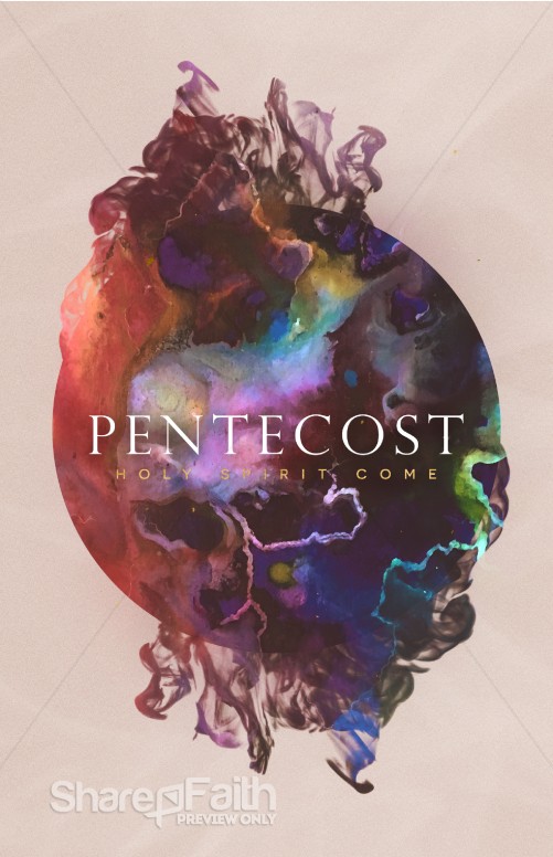 Holy Spirit Pentecost Church Bulletin Cover | Sermon Bulletin Covers