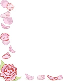 Rose Corner with Petals