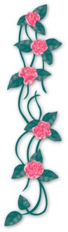 Red Roses with Vines