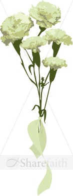 White Carnation Gift Bouquet