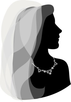 Silhouette Gazing Bride
