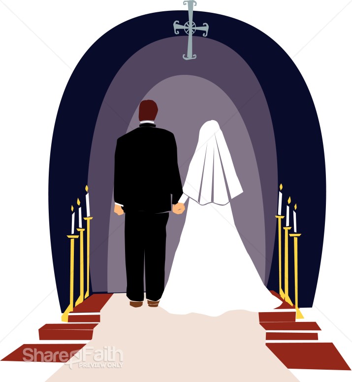 Religious Wedding Ceremony | Christian Wedding Clipart