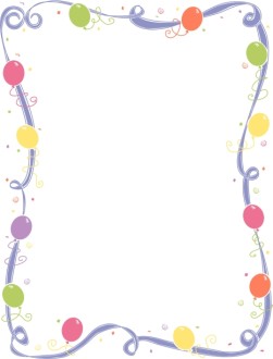 Ribbon Frame with Balloons