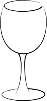 Wine Glass Line Art