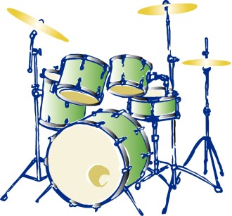 Green Complete Drum Set