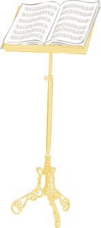 Gold Music Stand and Book