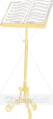 Gold Music Stand and Book