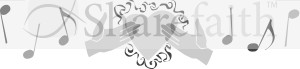 Gray Hands Holding Heart and Music