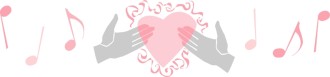 Pink Music and Hands Holding Heart