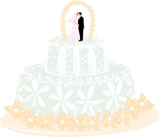 Floral Theme Wedding Cake