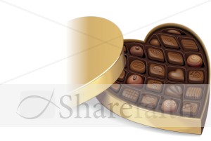 Realistic Heart Shaped Box of Chocolates