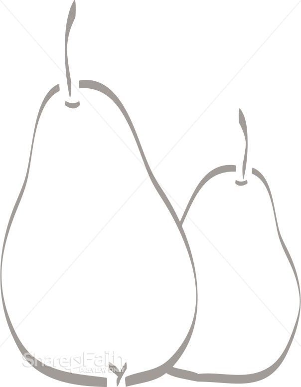 Two Pears Clipart Church Food Clipart