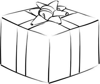 Black and White Present