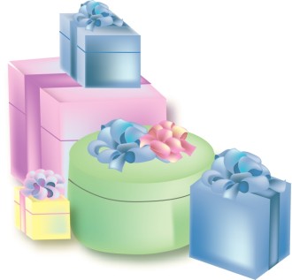 Stack of Pastel Birthday Presents