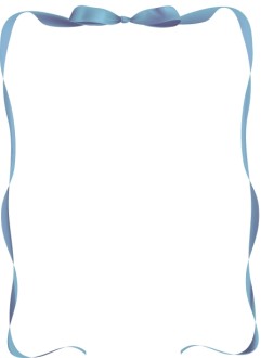Blue Birthday Ribbon Bow Frame