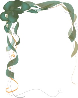 Green Party Bow with Ribbons