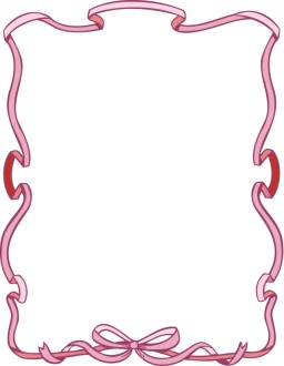 Red Ribbon Frame Tied at Bottom