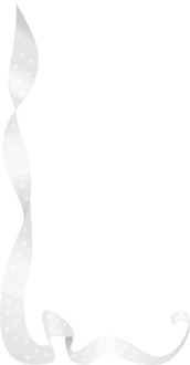 White Formal Ribbon Lower Corner