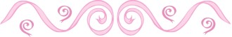 Horizontal Pink Ribbon Swirls