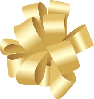 Gold Birthday Bow