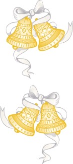 White Ribbon and Bells for Page Decorations
