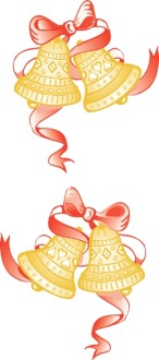 Anniversary Bells with Red Ribbon