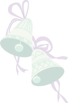 Lavender Ribbon Ties Two Wedding Bells Together