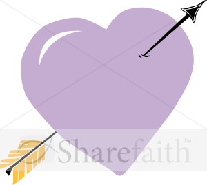 Arrow Through Purple Heart