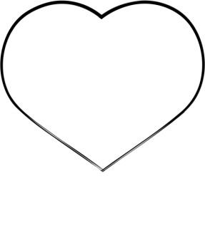 Heart Oulined in Black