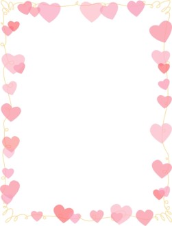 Pink Hearts on a String Full Frame