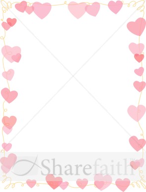 pink hearts border