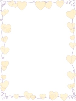 Cream Hearts on Purple String