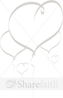Heart Balloons Rising
