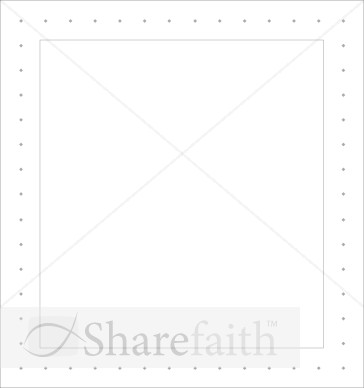 Square Line Border with Dots