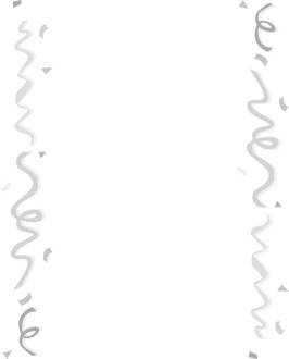 Grayscale Confetti with Streamers Sides