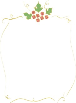 Christmas Holly Line Frame