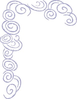 Stylized Purple Cloud Swirl Corner
