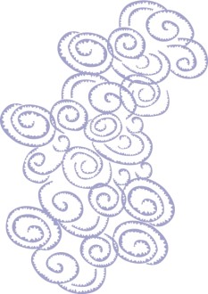Stylized Purple Cloud Swirl