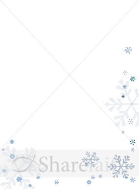 Blue Snowflakes Page Bottom