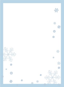 Blue Frame with Falling Snow