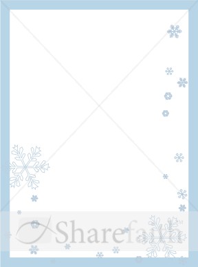 Blue Frame with Falling Snow