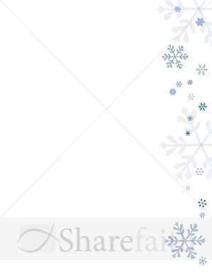 Blue Snowflakes Page Side